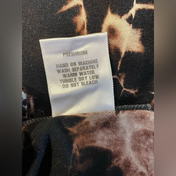 HEYNE BOGUT Tie Dye Asymmetrical Hem Dress Long Sleeves Sz 6-8 - Picture 8 of 8